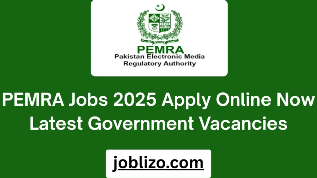 PEMRA Jobs 2025 Apply Online Now Latest Government Vacancies