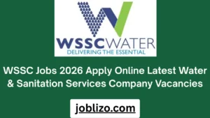WSSC Jobs 2026 Apply Online Latest Water & Sanitation Services Company Vacancies